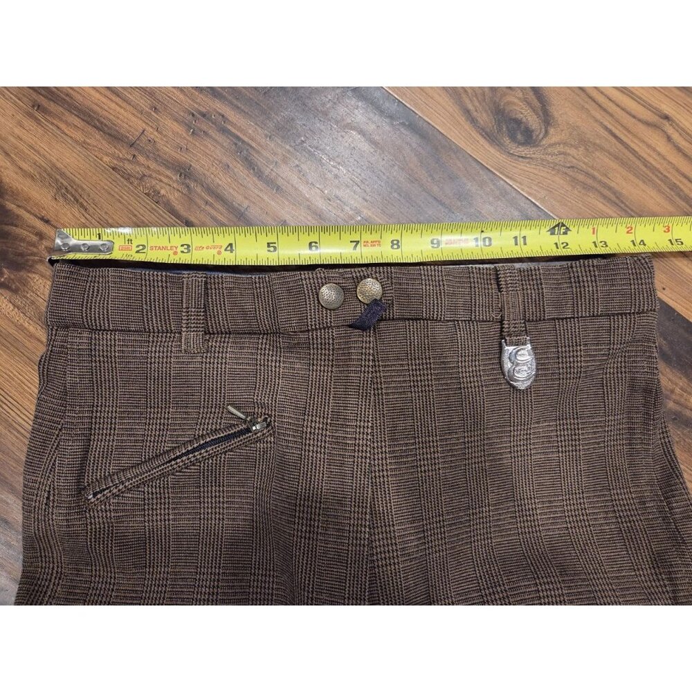Equilibre Full Seat Riding Breeches Plaid Suede Patch IT 46 US 30 Equestrian - Picture 13 of 13